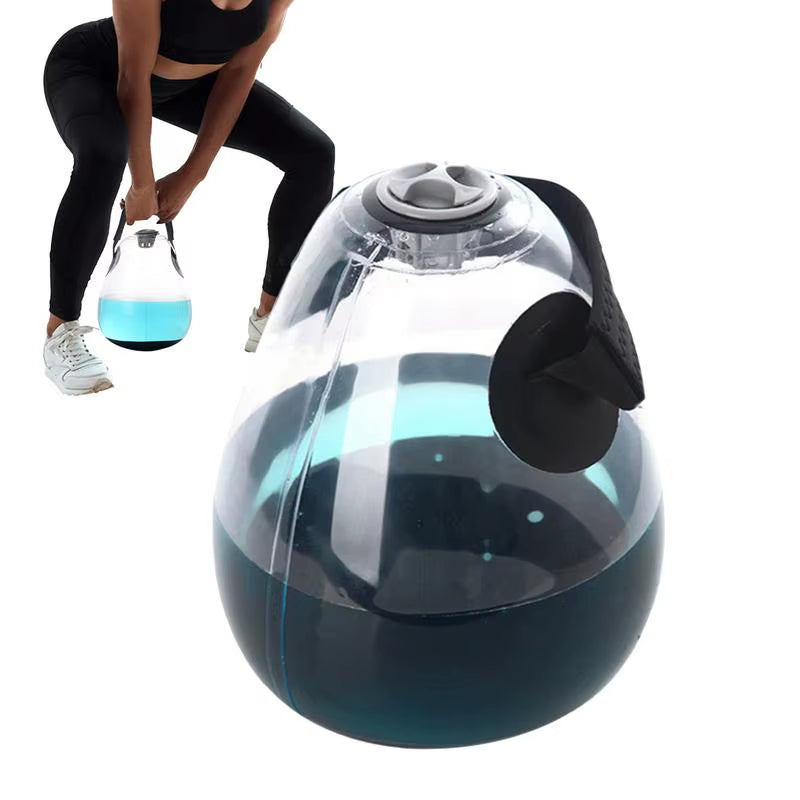 Fitness Inflatable Water Kettlebell Weighted Aqua Ball Workout Lifting Kettle Deep Squat Strength Kettlebells for Balance Traine