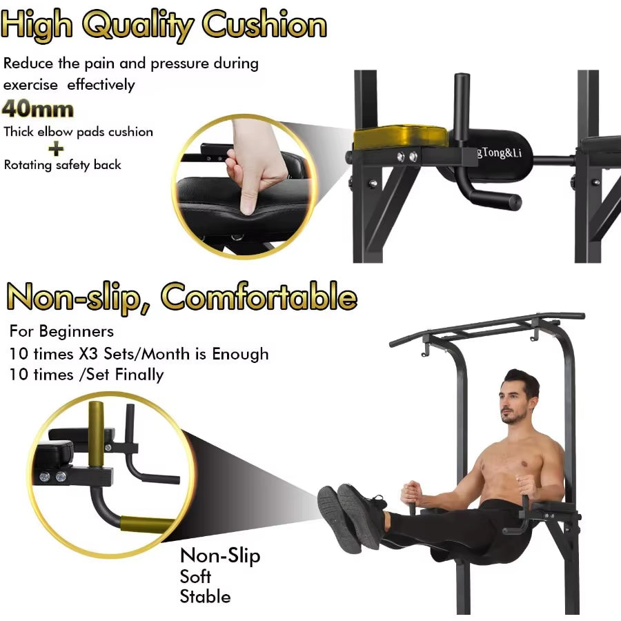 Power Tower Pull up Bar Dip Station/Stand for Home Gym Strength Training Workout Equipment