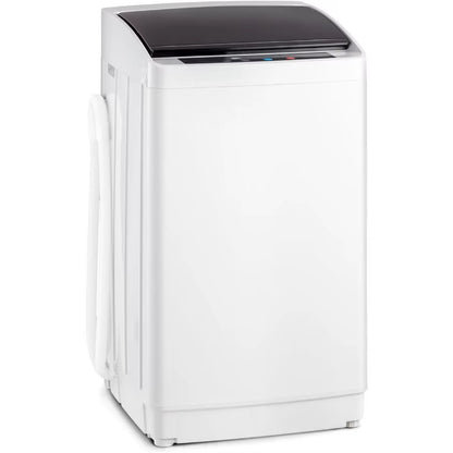 17.8LBS Portable Fullautomatic Electric Washing Machine with Stainless Steel Drum Compact Washer and Spin Dryer Combo Featuring