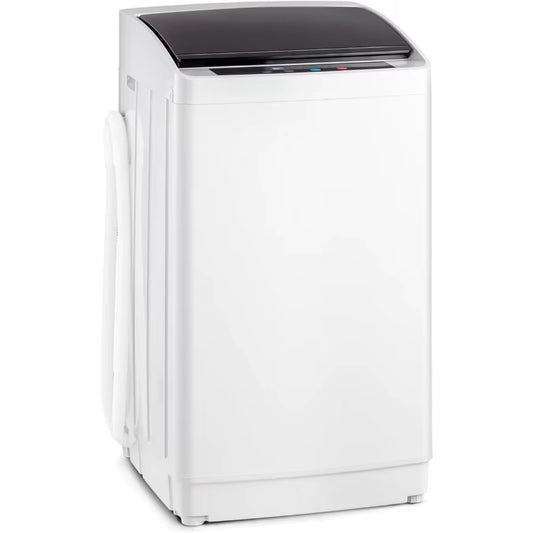 17.8LBS Portable Fullautomatic Electric Washing Machine with Stainless Steel Drum Compact Washer and Spin Dryer Combo Featuring