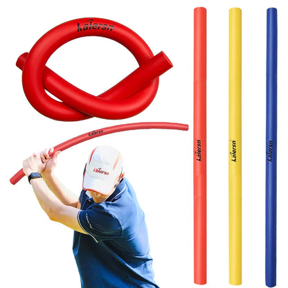 Kaiersn Indoor Solf Golf Multi-Functional Swing Aid Power Stick Swing Trainer Soft Baton Training Power Whip Foam Swing Stick