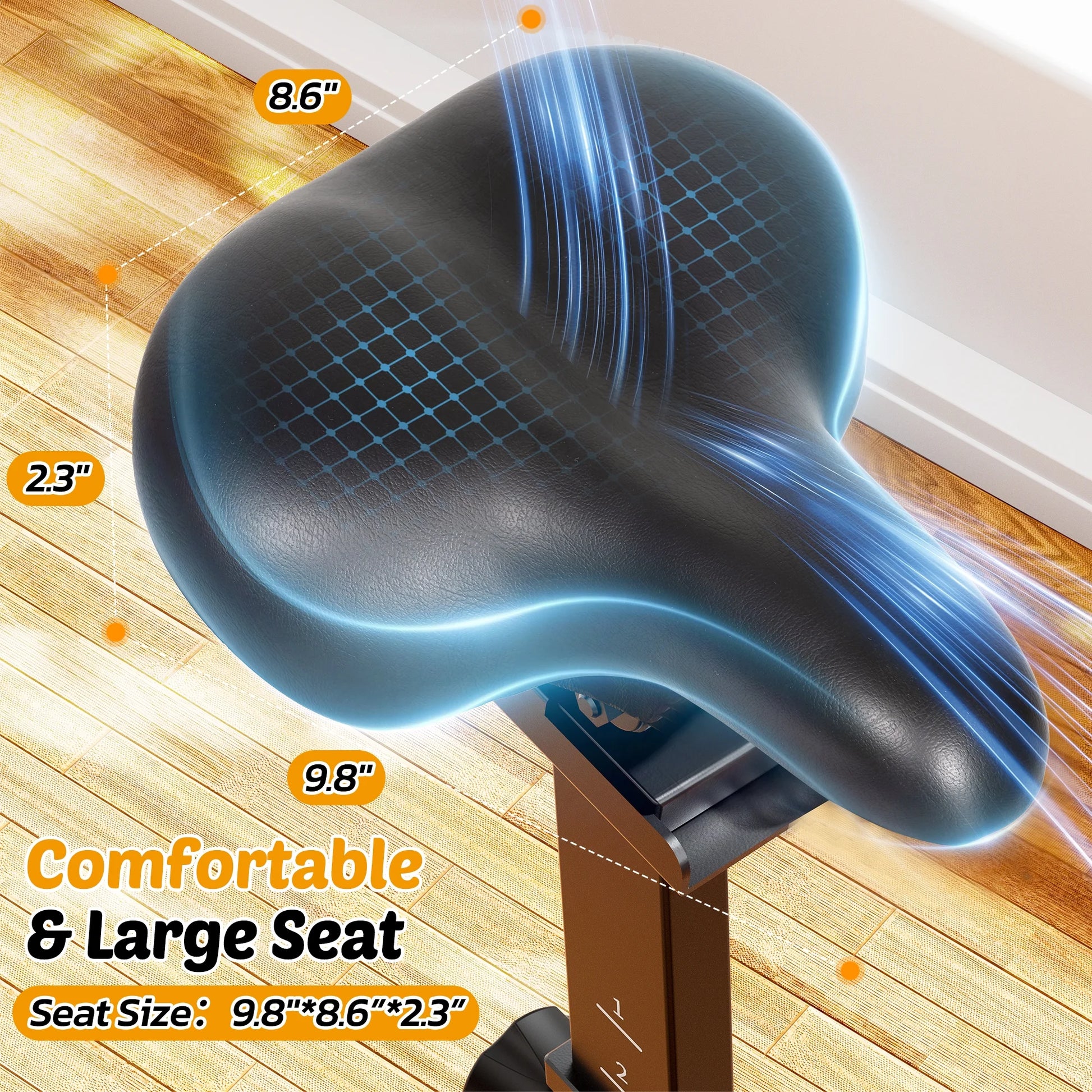 Exercise Bike Indoor Cycling Bike with 300Lbs Big Seat Cushion for Home Cardio Leg Workout