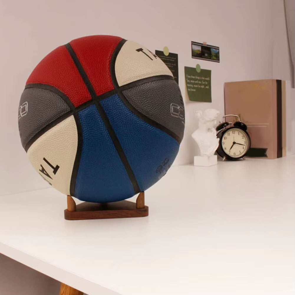 Wood Ball Holder Ball Display Stand Sports Ball Storage Rack for Basketball Football Soccer Volleyball