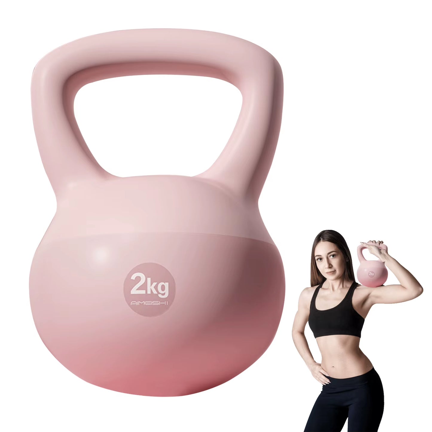 Women Kettlebell Weights 4.4 Lb Wide Grip Kettlebell Strength Training Kettlebells for Full Body Workout Weightlifting Training