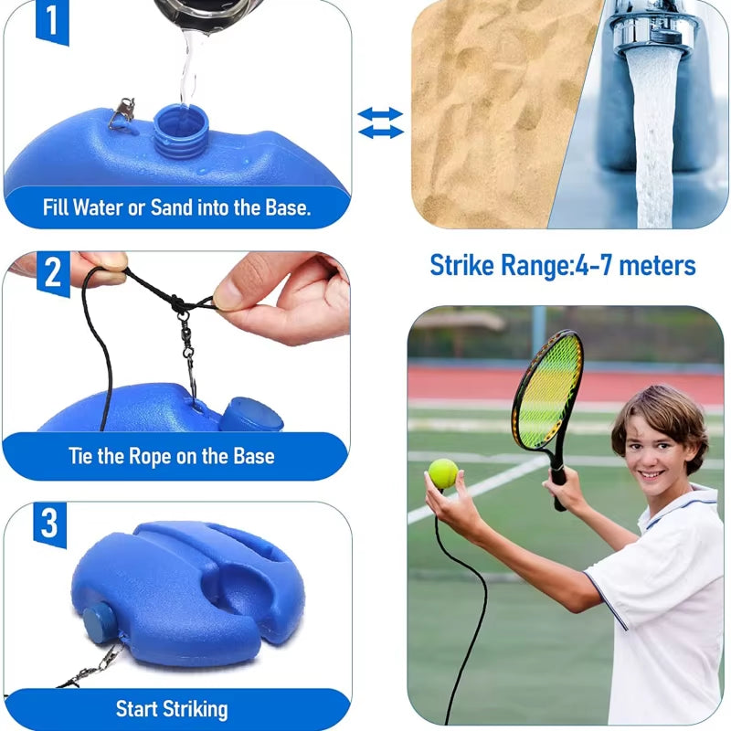 Tennis Training Ball Tennis Trainer Professional Training Primary Tool Exercise Self-Study Rebound Ball Indoor Tennis Practice