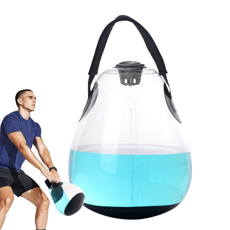 Fitness Inflatable Water Kettlebell Weighted Aqua Ball Workout Lifting Kettle Deep Squat Strength Kettlebells for Balance Traine