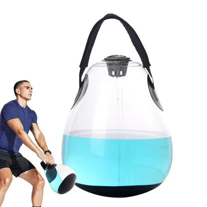 Fitness Inflatable Water Kettlebell Weighted Aqua Ball Workout Lifting Kettle Deep Squat Strength Kettlebells for Balance Traine