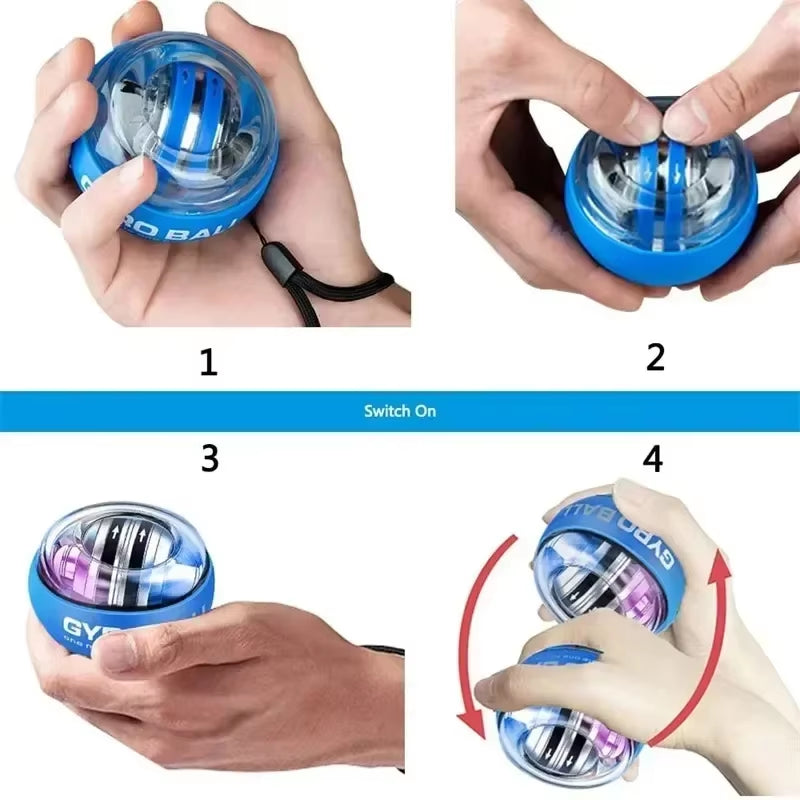 Wrist Ball Self-Starting Gyroscope Gyro Power Hand Ball Muscle Relax Arm Wrist Force Trainer Fitness Sport Equipment Strength