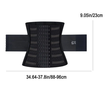 Women'S Waist Trainer, Breathable Elastic Corset Waist, Corset for Everyday Shapewear, Tummy Control Body Shaper with Adjustable Hooks (72-80Kg, Black)