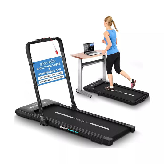 Serenelife Foldable Motorized Treadmill SLFOLD20 - Portable Home Gym Fitness Equipment