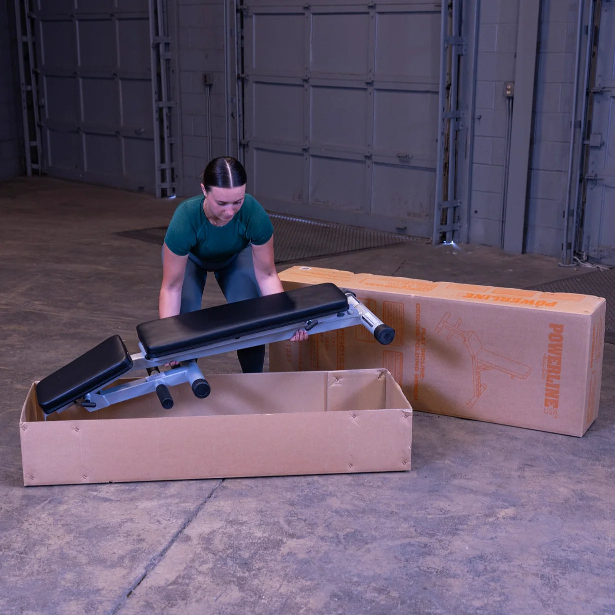 PFID125X Powerline Flat Folding Home Gym Workout Multi-Bench Press