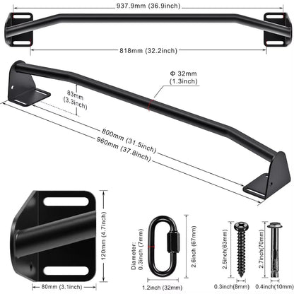 Heavy Duty Wall Mounted Pull up Bar, Multifunctional Home Gym System for Full Body Workout