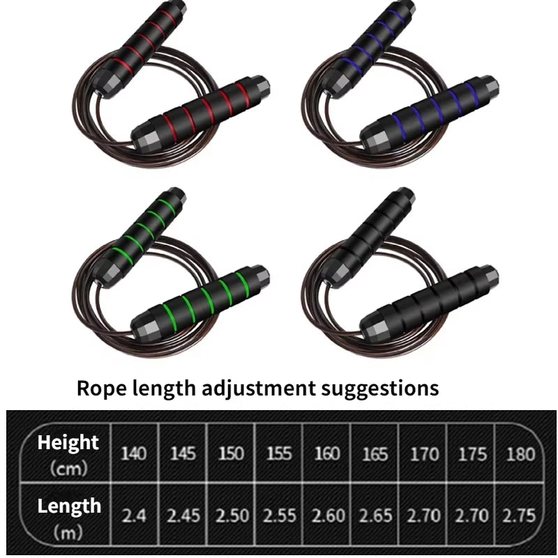 Rapid Speed Jump Rope Lose Weight Steel Skipping Rope Exercise Adjustable Jumping Rope Fitness Gym Training Home Sport Equipment