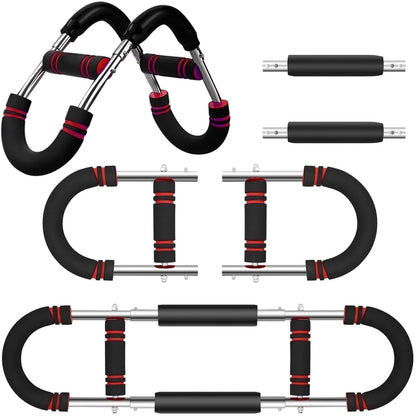 Twister Arm Trainer, 66-110Lb Adjustable Chest Workout Equipment, Chest Trainer for Men, Portable Detachable Spring Resistance Home Fitness Equipment for Enhancing Upper Body Muscle, Red