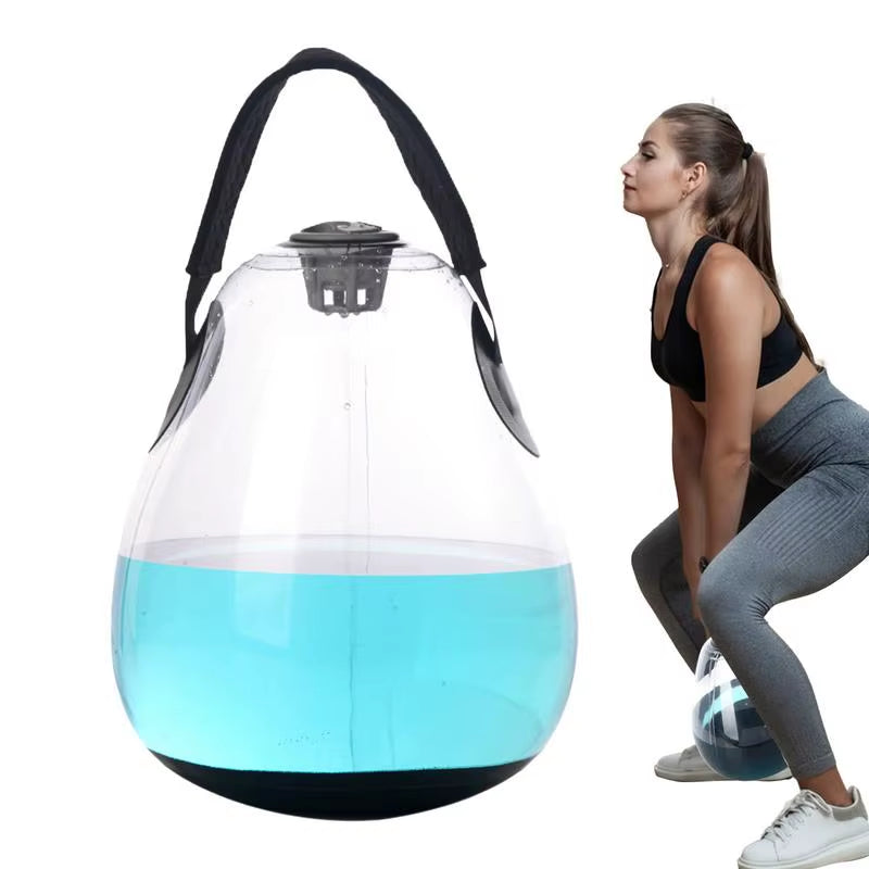 Fitness Inflatable Water Kettlebell Weighted Aqua Ball Workout Lifting Kettle Deep Squat Strength Kettlebells for Balance Traine