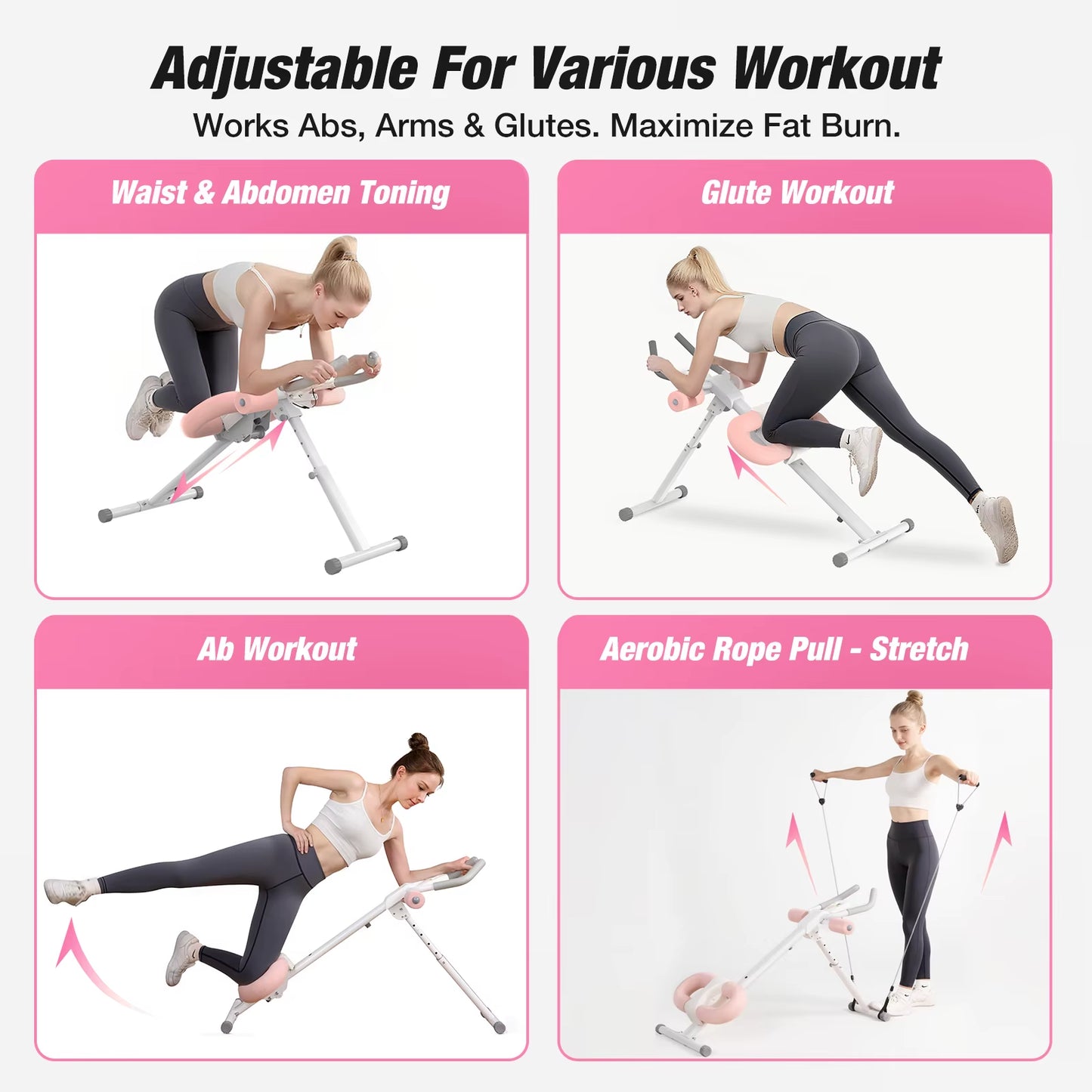 Warmounts Ab Trainer Core Workout Machine Exercise Equipment Abs Workout Gear Home Gym Fitness Equipment Crunch Trainer