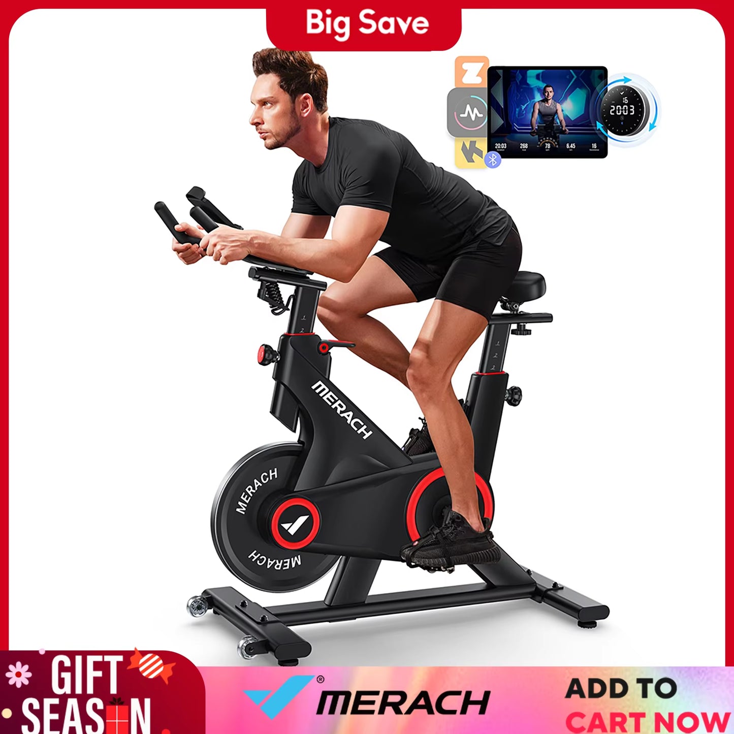 Indoor Exercise Bike with Auto Resistance Bluetooth Stationary Bike with APP Data Tracking & Tablet Holder Cycling Bike