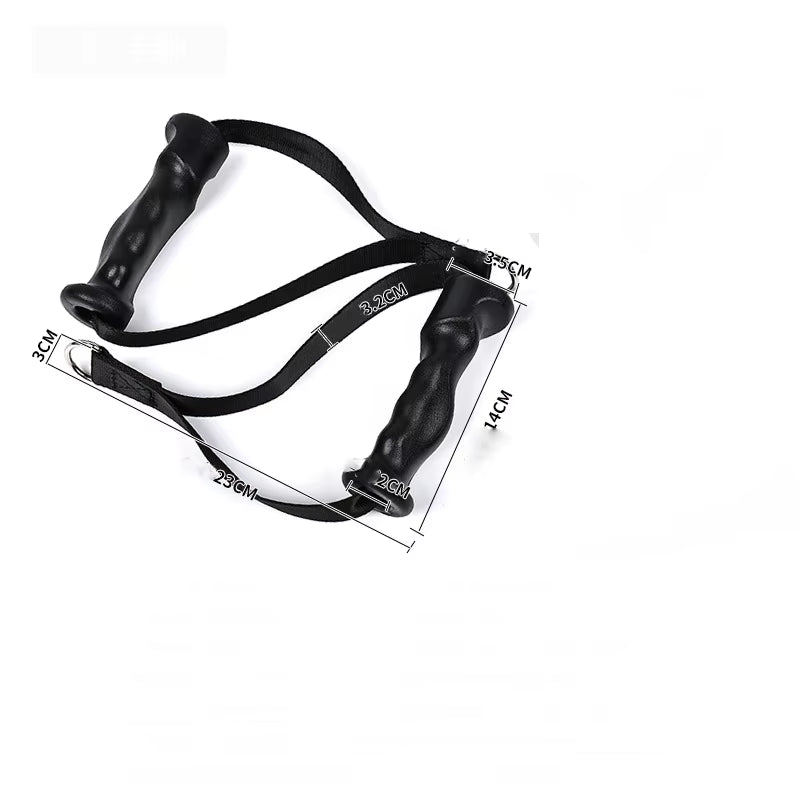 Ergonomic Triceps Rope Pull down Attachment Anti-Slippery Natural Rubber Grip Non-Slip Handle DIY Pulley Cable Attachment