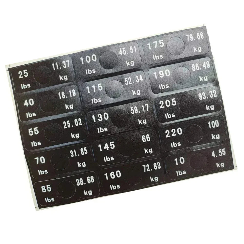Weight Stickers Self Adhesive Weight Stack Labels Number Stickers Fitness Equipment Accessory for Gym Workout Training Accessory