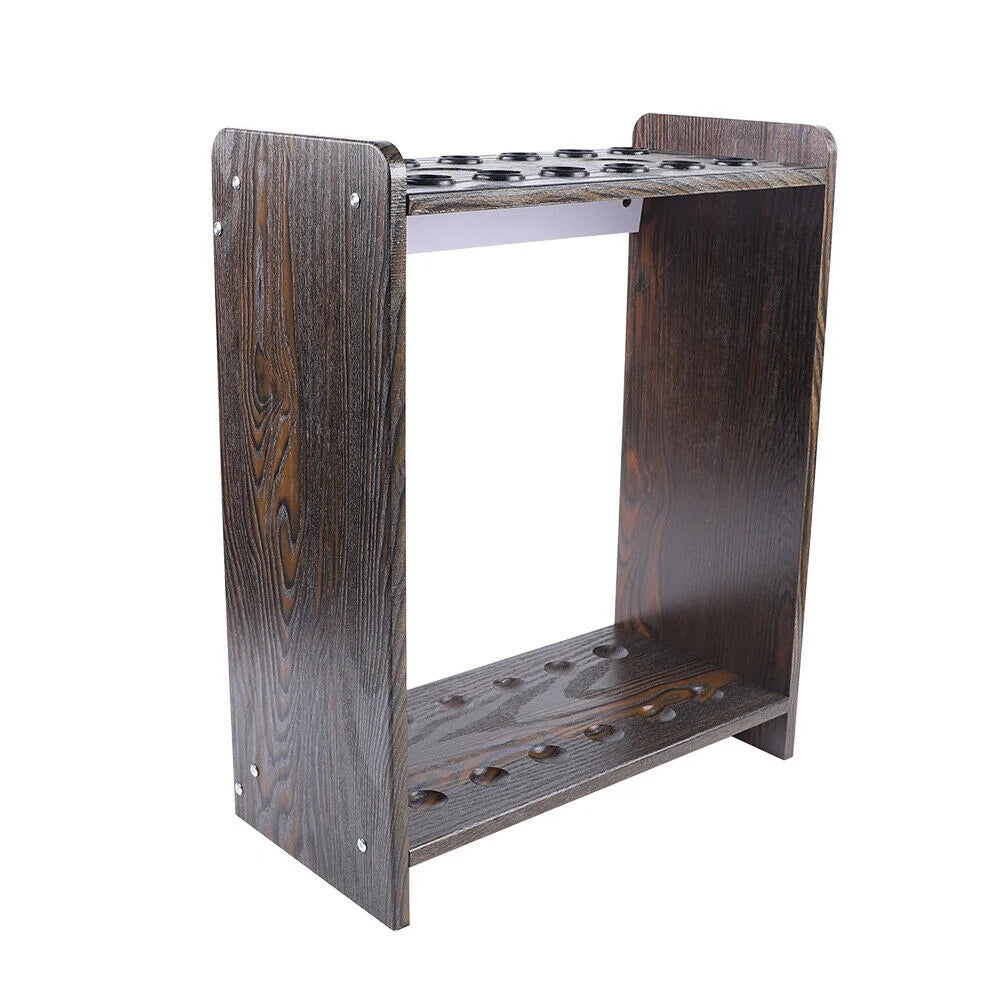 12 Pool Cue-Billiards Accessories Wood Rack Cue Organizer Stand Sticks Holder Pool Cue Rack Stick Holder for 12 Cues Holders Billiard Table Accessories Cue Ball Stick Holder Floor Stand