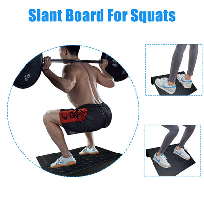 Heavy Duty Steel Extra Wide Slant Board Calf Raise Platform Non-Slip Squat Wedge Calf Stretcher for Fitness Squat and Weightling