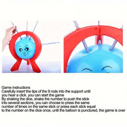 1 Set Tabletop Balloon Game,Spike Toy Board Game, Prank Explode Balloon Interactive Trick, Gag Toys for Family Gathering