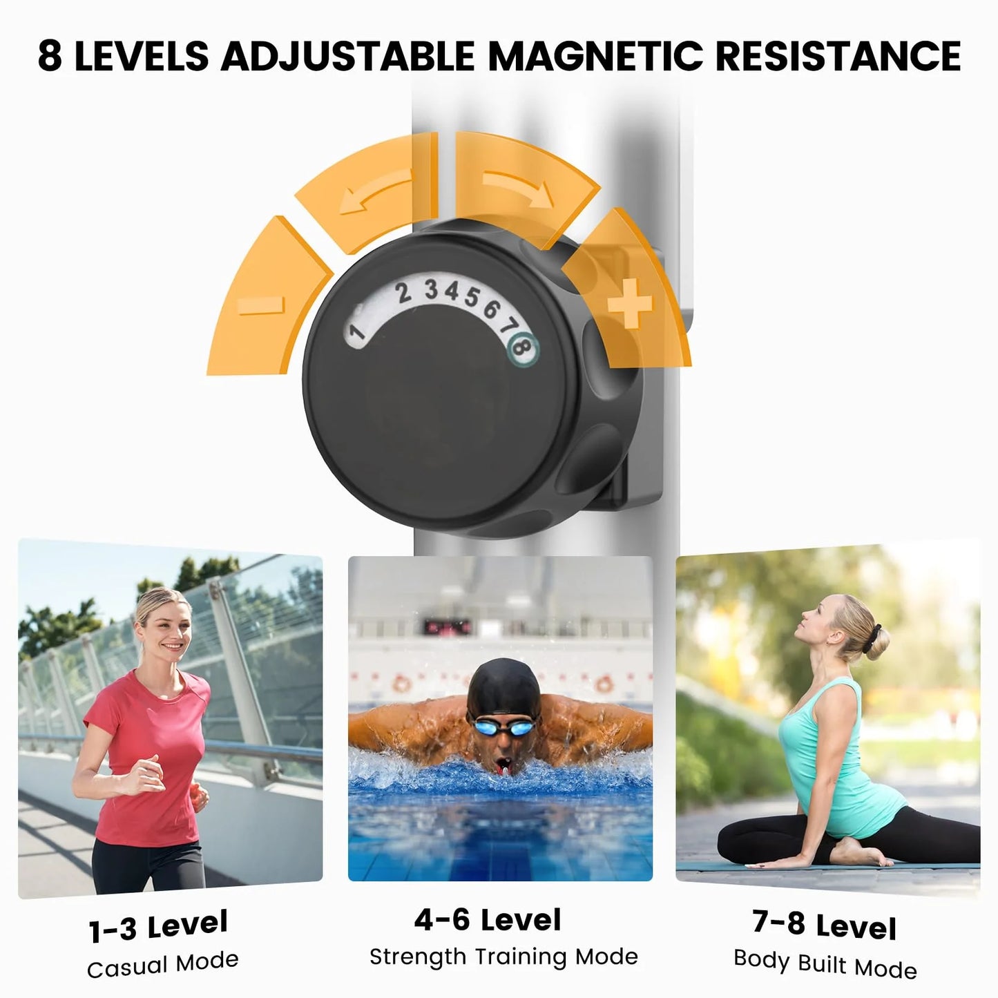 Elliptical Machine,  Magnetic Elliptical Trainer Fitness Equipment for Home Gym Cardio Workout 265Lb