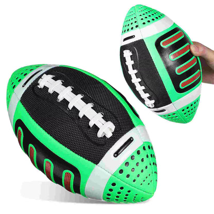 1 Green Youth Size Football Training Ball Small American Football Beach Rugby Ball Soccer Gear Durable Material Stylish Design