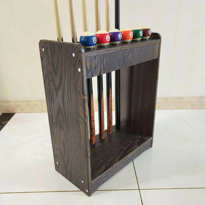 12 Pool Cue-Billiards Accessories Wood Rack Cue Organizer Stand Sticks Holder Pool Cue Rack Stick Holder for 12 Cues Holders Billiard Table Accessories Cue Ball Stick Holder Floor Stand