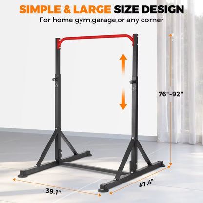 Pull up Station Power Tower Adjustable Pullup Bar Multifunction Strength Training Workout Gym Equipment Free Standing