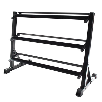 by CAP 51In. 3-Tiered Dumbbell Storage Rack, Black