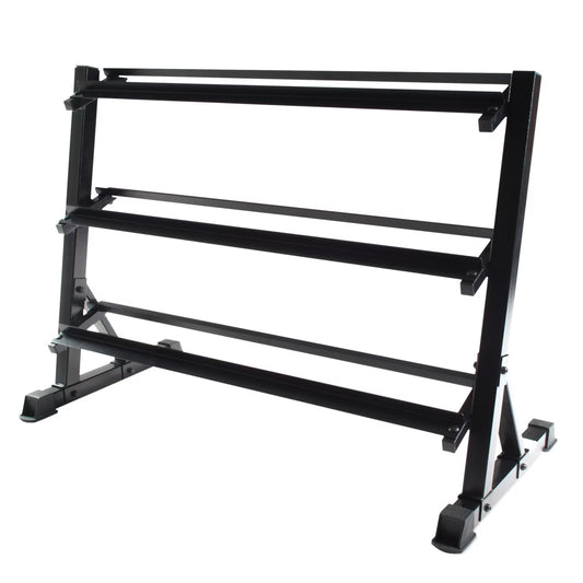 by CAP 51In. 3-Tiered Dumbbell Storage Rack, Black