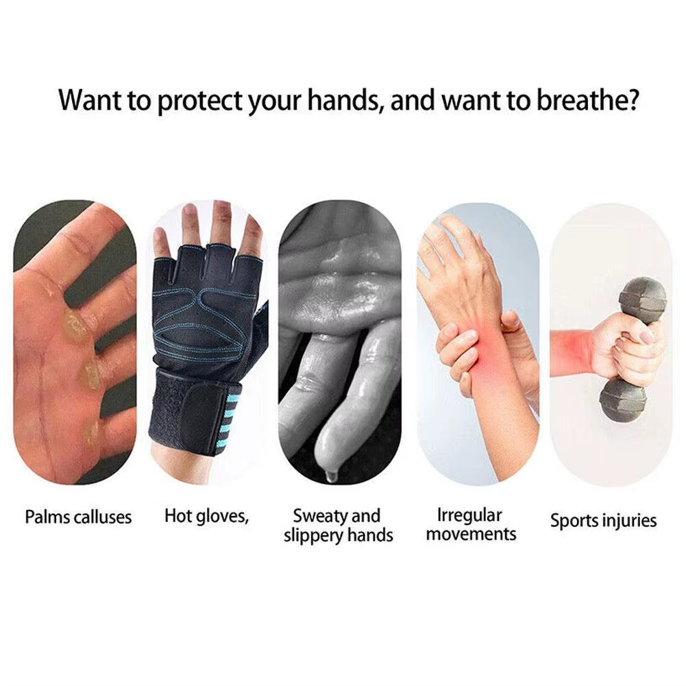 Wrist Straps for Weightlifting Leather Anti-Slip Comfortable Grip Support Bench Press Pull-Up Fitness Wrist Protector