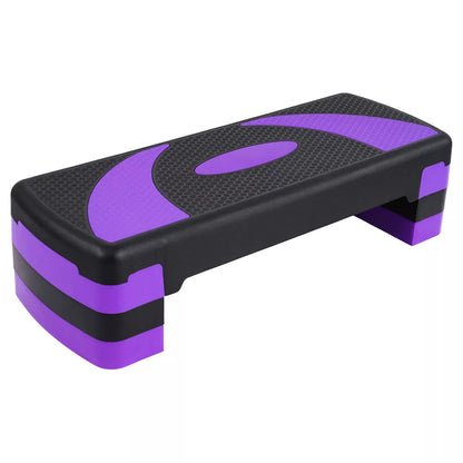 Balancefrom Fitness Lightweight Portable Adjustable Height Workout Aerobic Stepper Step Platform Trainer with Raisers