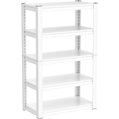 Garage Shelving Heavy Duty 2000LBS Storage Shelves Heavy Duty Shelving 5 Tier White Metal Shelves Pantry Shelf for Kitchen