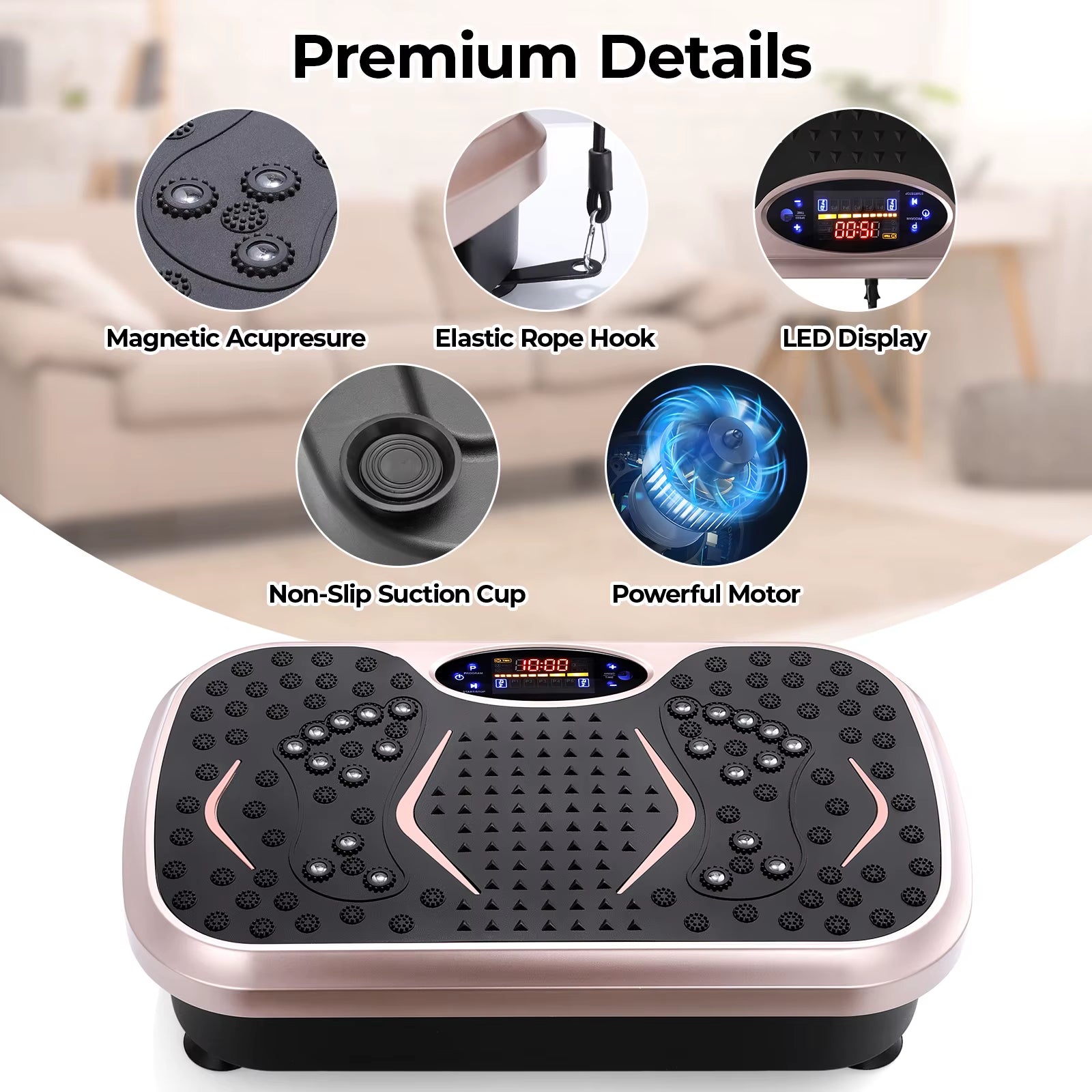Vibration Plate Exercise Machine, Vibration Plate for Lymphatic Drainage, Whole Body Workout Vibrate Fitness Platform