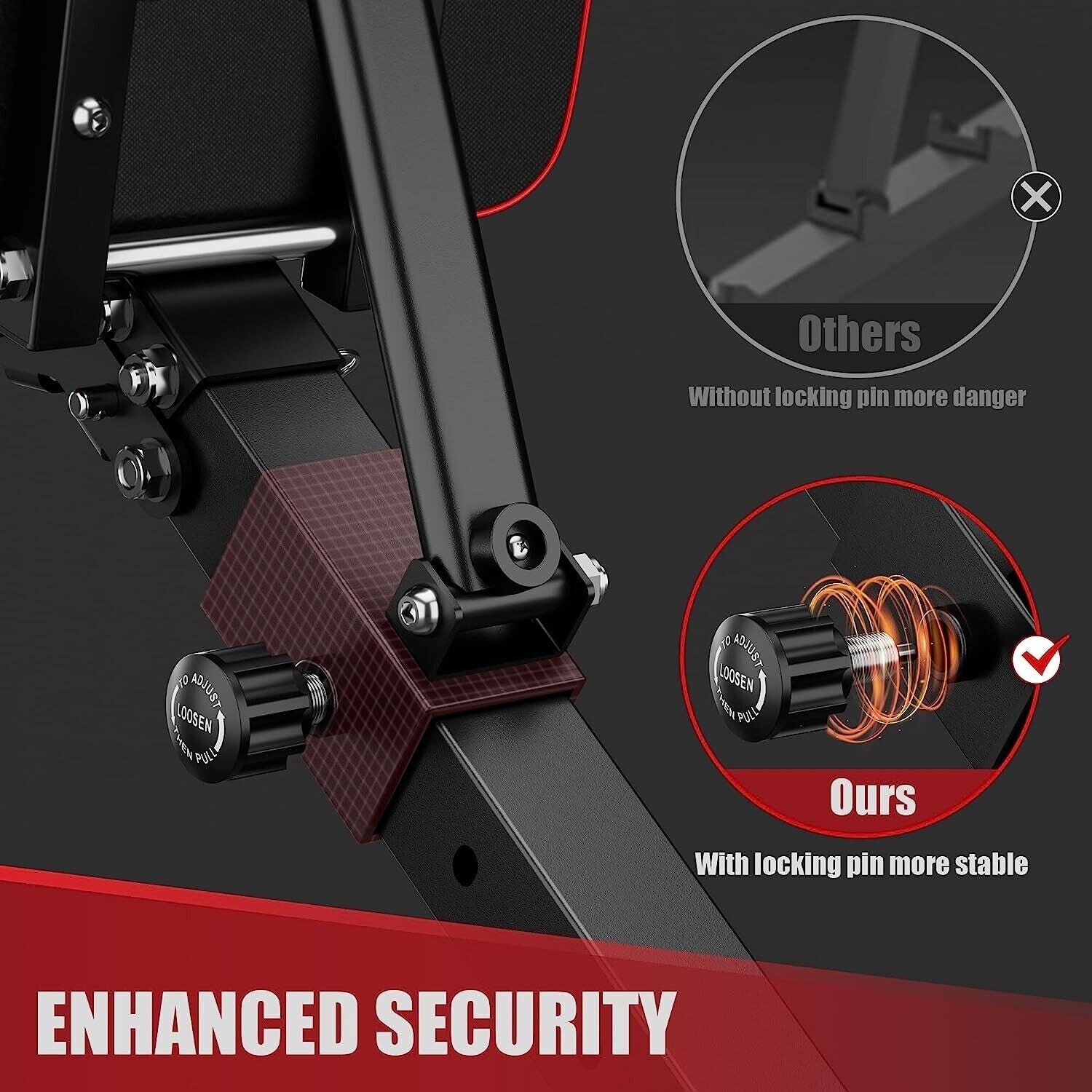 Weight Bench Adjustable Foldable Strength Training Full Body Workout Incline Gym