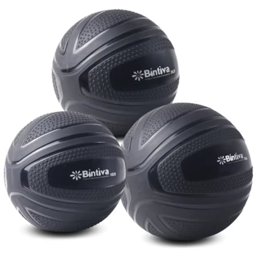 Non Bounce Slam Ball - Exercise Weighted Deadball for Workout and Fitness Routines - Medicine Dead Weight Ball, SET-10 15 20 Lbs