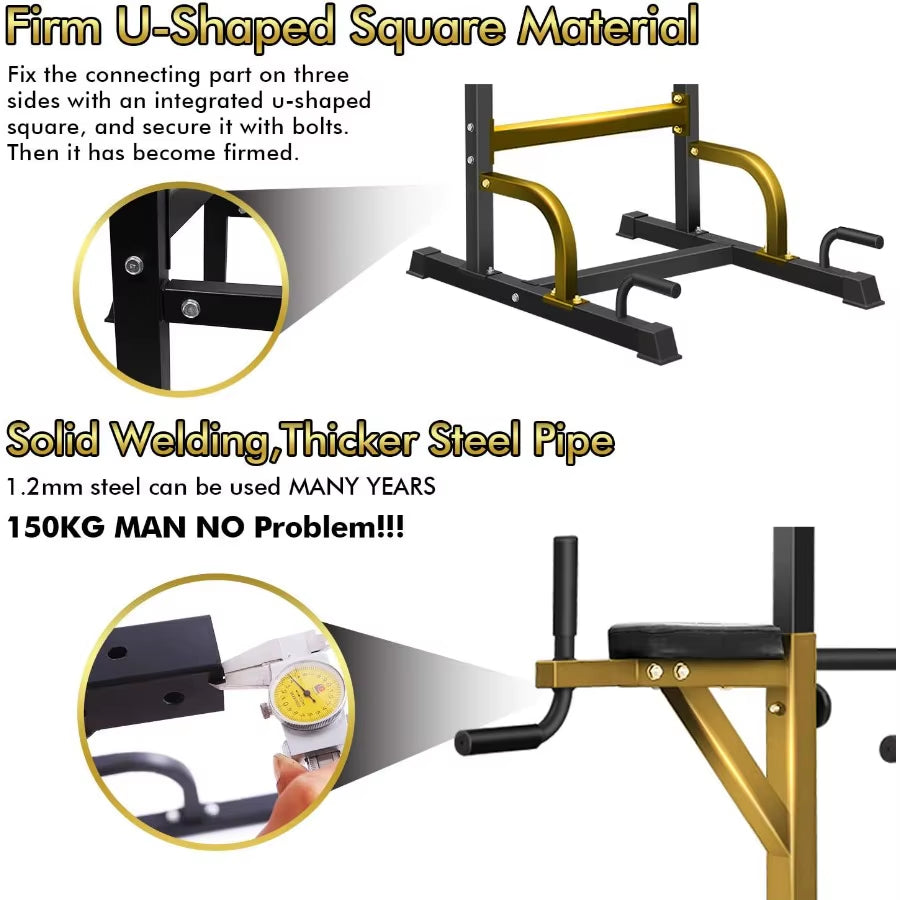 Power Tower Pull up Bar Dip Station/Stand for Home Gym Strength Training Workout Equipment