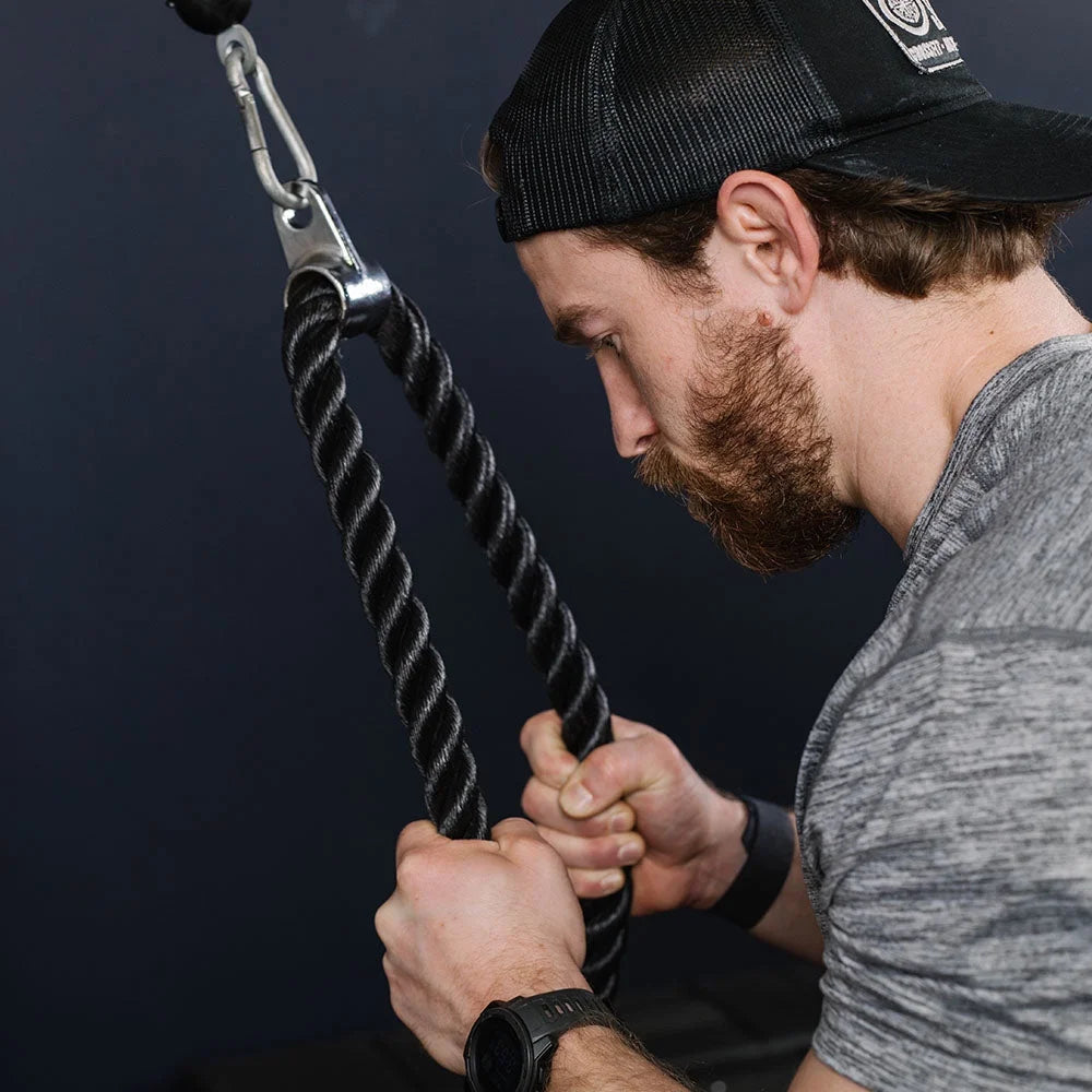 Tricep Rope Press down Rubber Stoppers Strength Machine Attachment