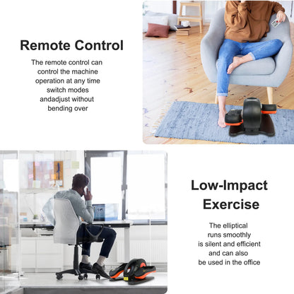 under Desk Elliptical Exercise Machine, Leg Exerciser While Sitting for Seniors, Electric Seated Pedal Exerciser, Mini Elliptical Machines for Home Office