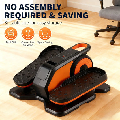 under Desk Elliptical Machine, Portable Electric Leg Exerciser with Remote, Electric Seated Pedal Exerciser for Seniors, Home Office, Orange