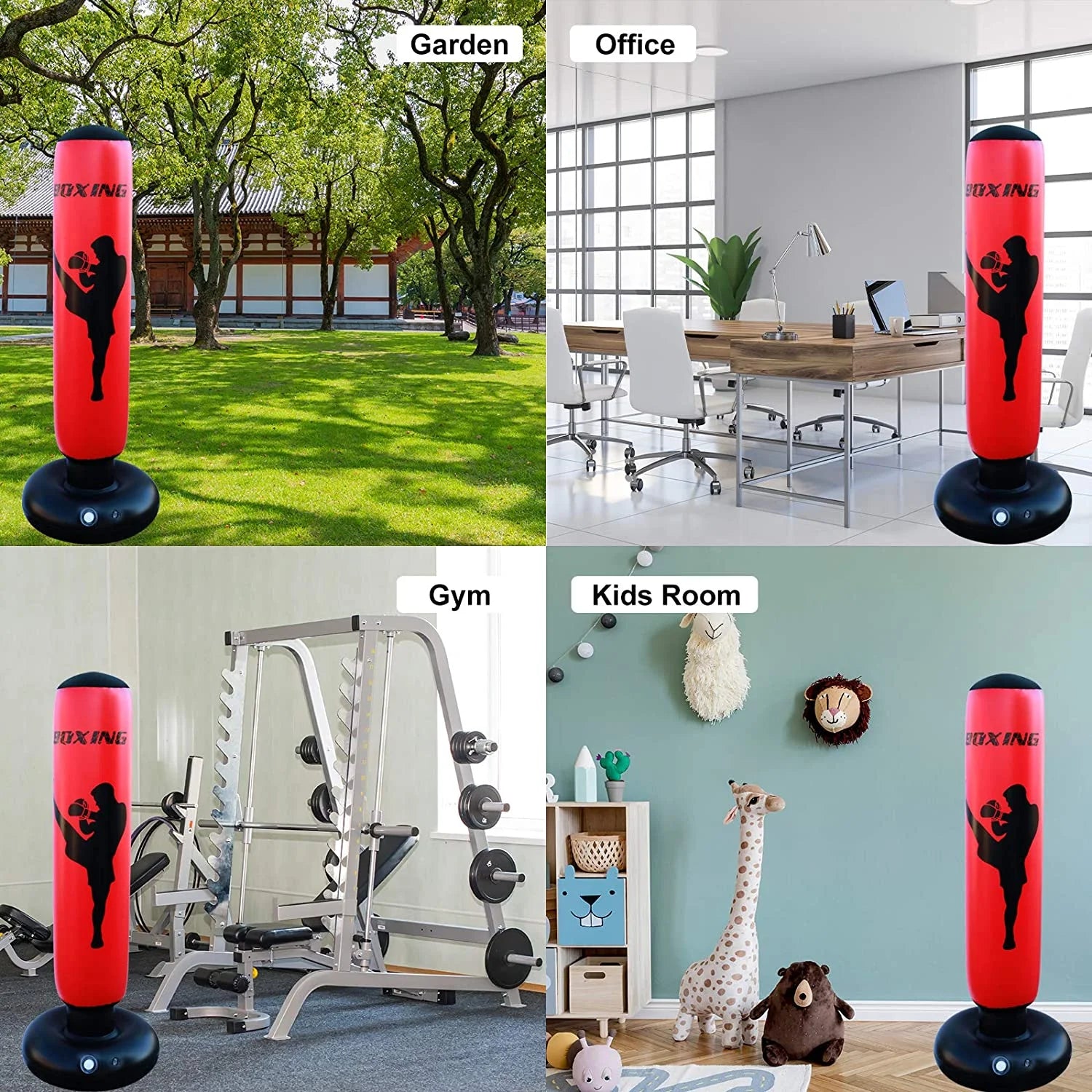 Kids 67 In. Boxing for Immediate Bounce Back Heavy Punching Bag for Practicing Karate, Taekwondo, Relieve Pressure and Workout Equipment for Home