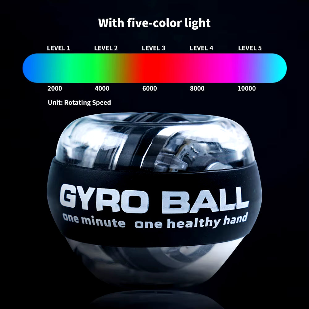 Power Ball Wrist Trainer Ball Wrist Strengthener Gyro Self-Starting Forearm Trainer Gyro Ball for Strengthening Muscles