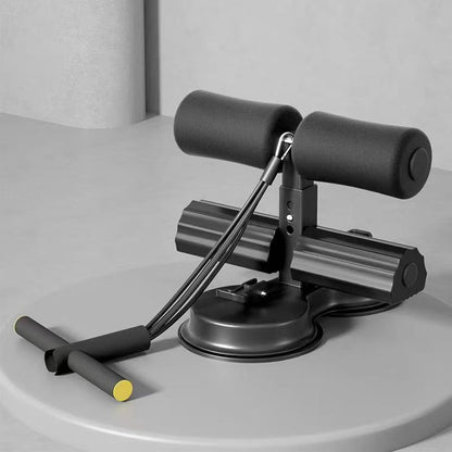 Sit-Up Assistant Bar with Resistance Band Abdominal Core Training Sit-Up Foot Holder with Dual Suction Cups Home Gym Exercise Equipment