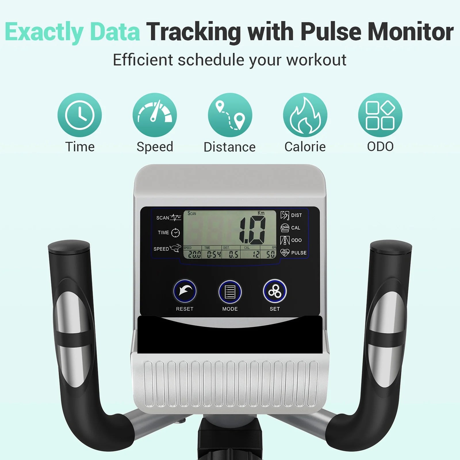 Elliptical Machine,16-Level Hyper-Quiet Drive Whit LCD Monitor  Elliptical 265LBS Capacity for Home Use