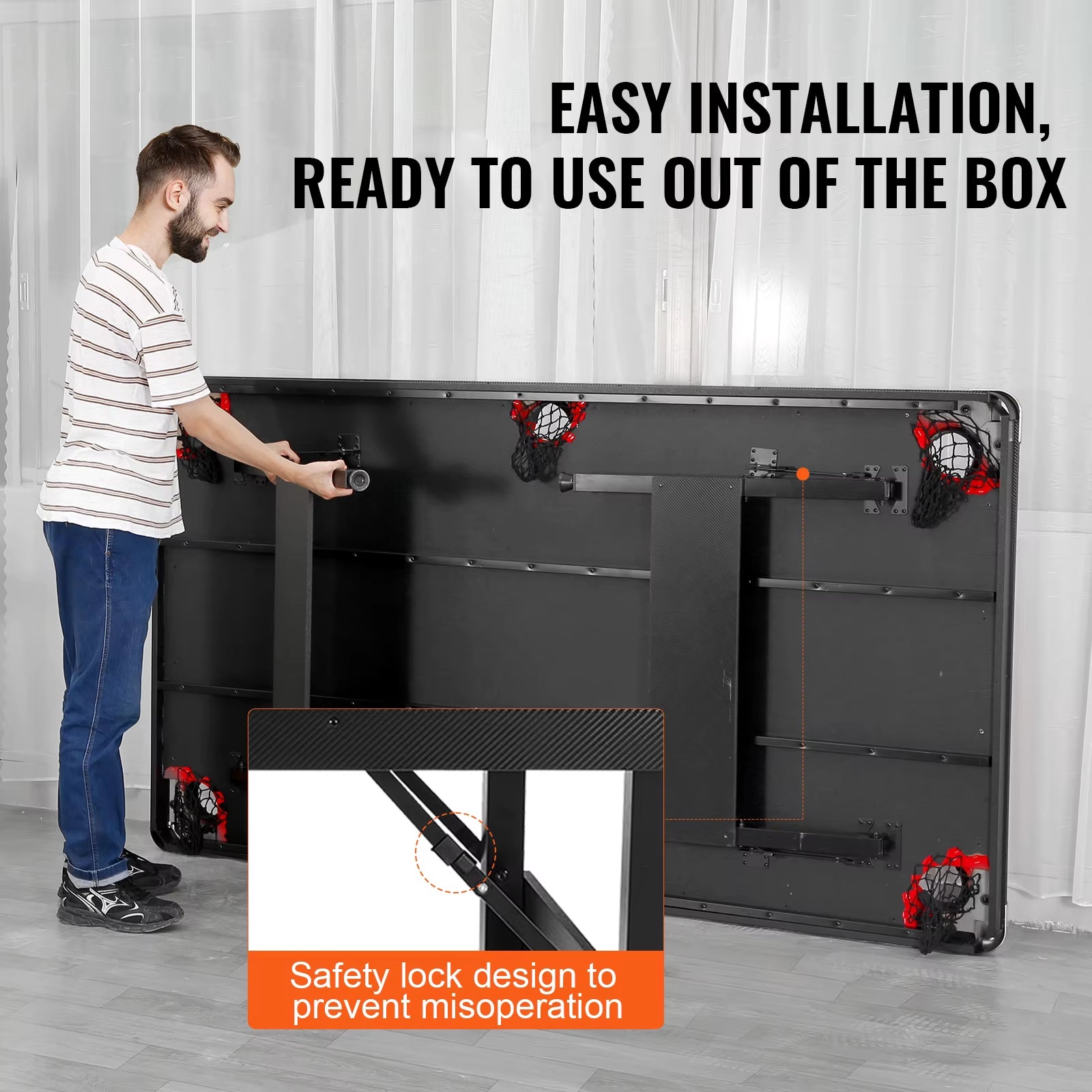 Succebuy 6.3/7Ft Billiard Table Pool Table Portable Foldable Spacesaving Billiard Table Set Includes Balls Cues Chalks and Brush