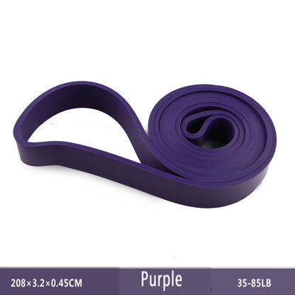 Natural Rubber Resistance Bands Fitness Rally Body Building Yoga Pull up Belt 41" 208Cm