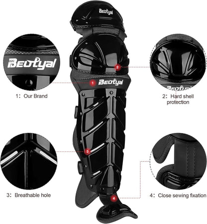 Baseball Softball Catcher Leg Guards Shin Guards for Youth Adult