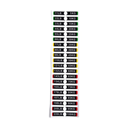 Weight Stack Labels Weight Identification Classification for Gym Equipment Sporting Goods Strength Training Machine Attachments